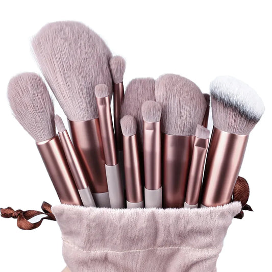 Soft Fluffy Makeup Brushes for Foundation, Blush, and Powder