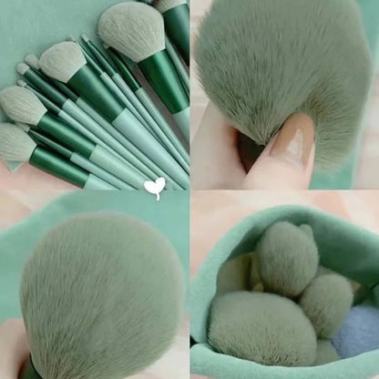 Soft Fluffy Makeup Brushes for Foundation, Blush, and Powder