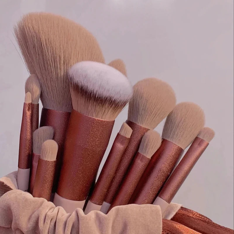 Soft Fluffy Makeup Brushes for Foundation, Blush, and Powder